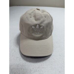 Adidas Originals Khaki Tonal Trefoil Dad Hat Strapback 100% Cotton